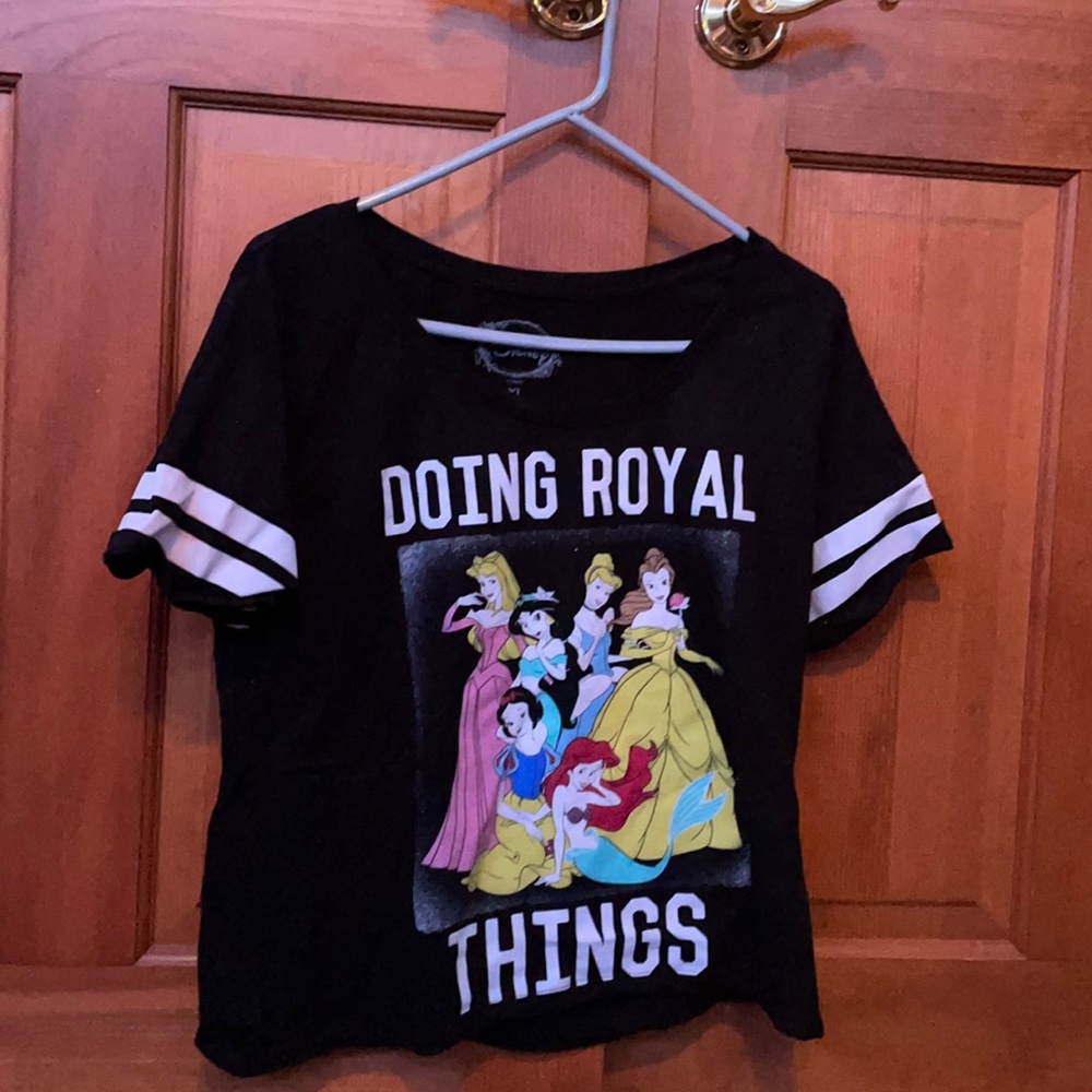 Disney Princess Crop Black Tee